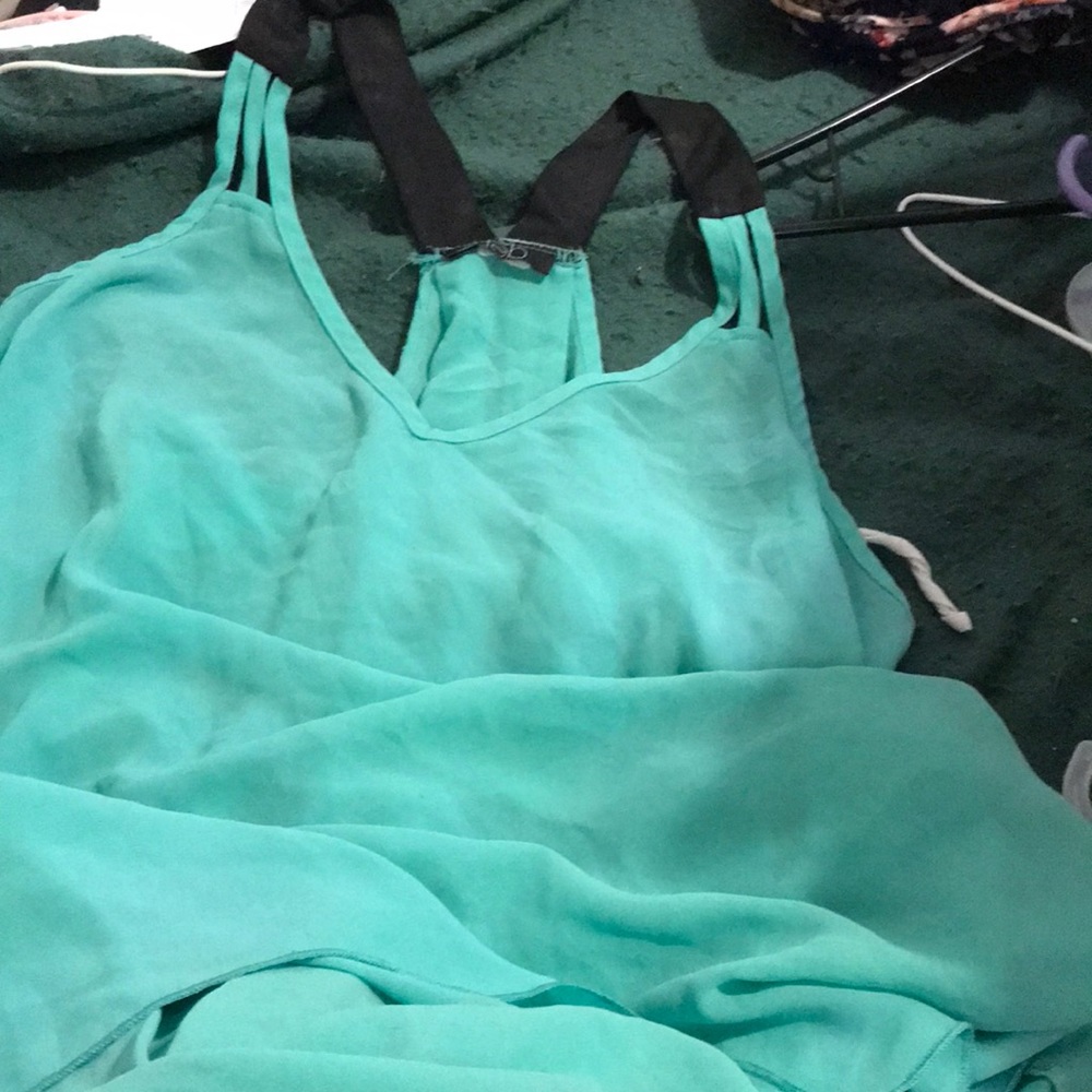 turquoise large tank top
